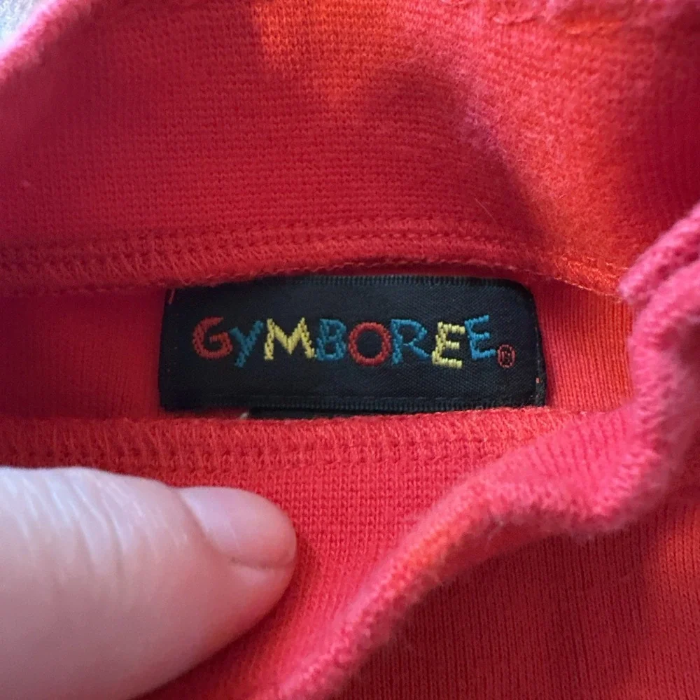 OLD Vintage Gymboree Line plain red infant bodysuit turtleneck classic baby girl